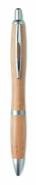 Logo trade promotional item photo of: Ball pen in ABS and bamboo