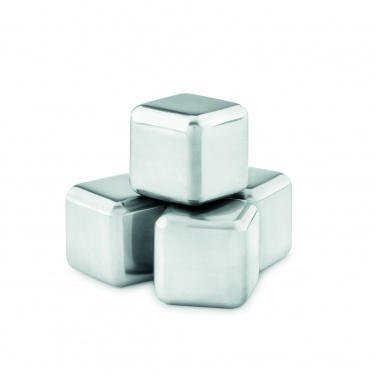 Logotrade promotional merchandise picture of: Set of 4 SS ice cubes in pouch