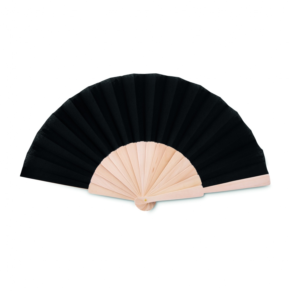 Logo trade promotional merchandise picture of: Manual hand fan wood