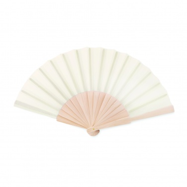 Logo trade corporate gift photo of: Manual hand fan wood