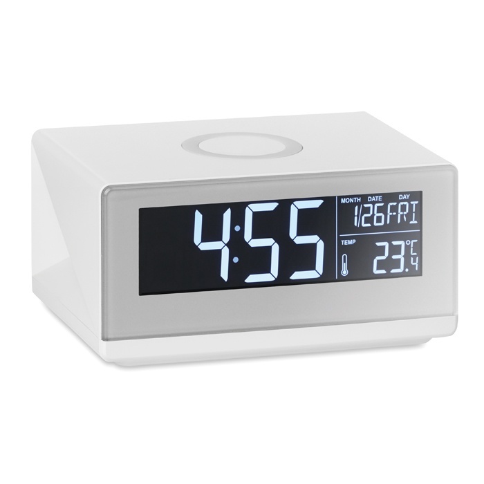 Logotrade promotional products photo of: LED clock & wireless charger5W