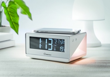 Logotrade promotional item picture of: LED clock & wireless charger5W