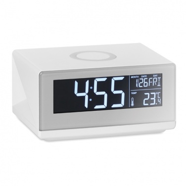 Logo trade promotional giveaways image of: LED clock & wireless charger5W