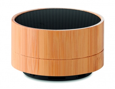 Logo trade corporate gifts picture of: 3W Bamboo wireless speaker