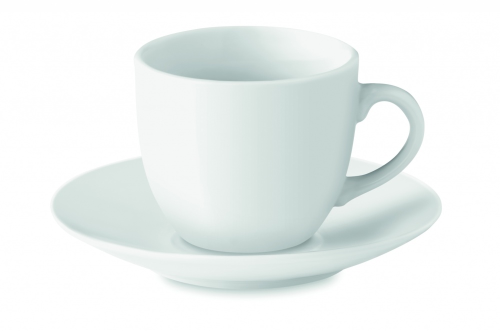 Logo trade promotional giveaway photo of: Espresso cup and saucer 80 ml