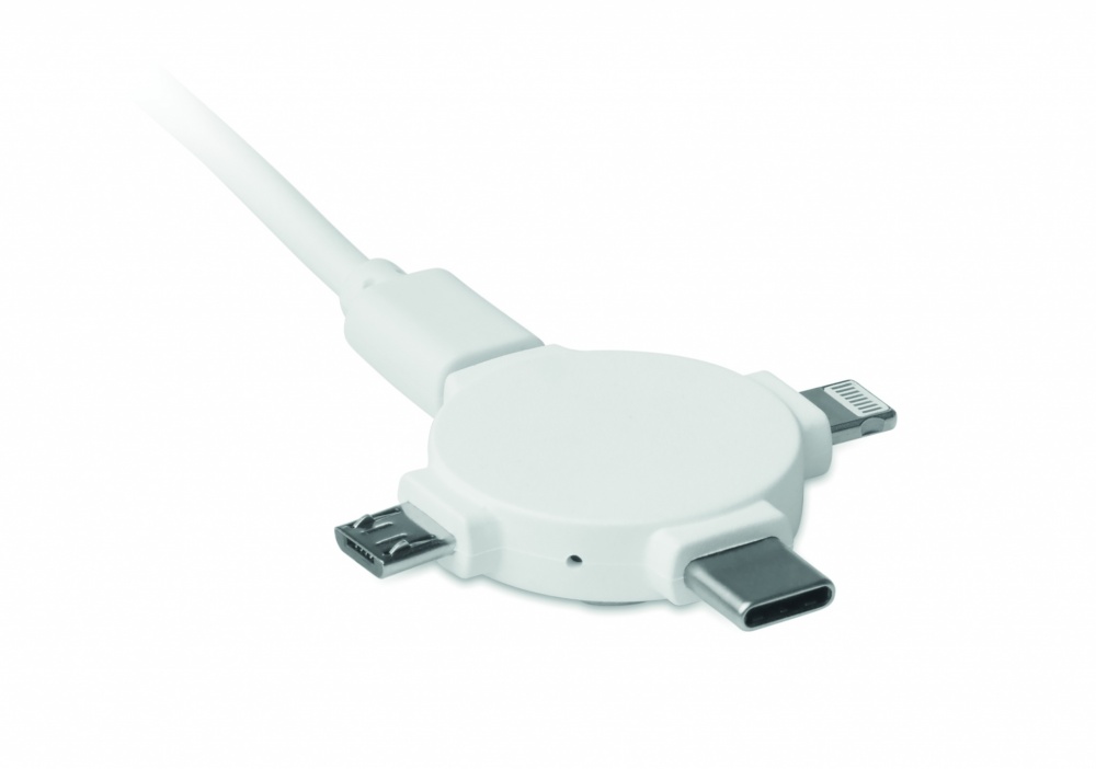 Logo trade corporate gifts image of: 3 in 1 cable adapter