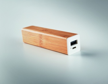 Logotrade promotional gift picture of: Power bank bamboo 2200 mAh POWERBAM