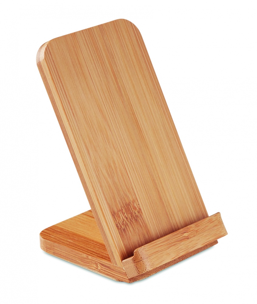 Logo trade promotional products picture of: Bamboo wireless charge stand 5W WIRESTAND