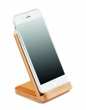 Logotrade advertising product picture of: Bamboo wireless charge stand 5W WIRESTAND