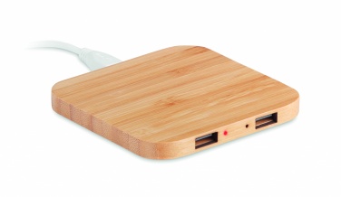 Logotrade promotional gift picture of: Bamboo wireless charge pad 5W