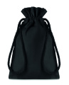 Small Cotton draw cord bag, Black