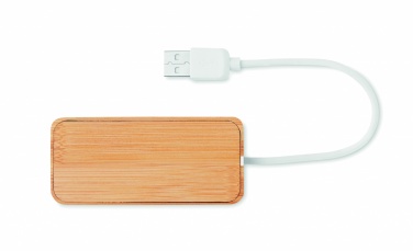 Logotrade promotional items photo of: Bamboo USB 3 ports hub