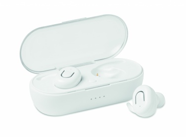 Logo trade promotional merchandise image of: TWS earbuds with charging box