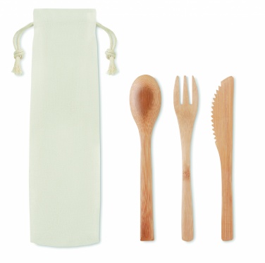 Logo trade promotional product photo of: Bamboo cutlery set