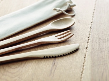 Logo trade corporate gift photo of: Bamboo cutlery set