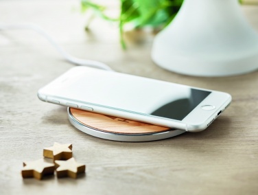 Logotrade promotional giveaway image of: Bamboo wireless charger 10W