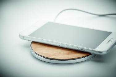 Logotrade promotional item image of: Bamboo wireless charger 10W DESPAD