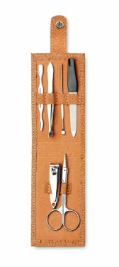 Logo trade promotional products image of: Cork 6 piece manicure set