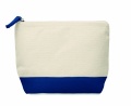 Bicolour cotton cosmetic bag, Blue