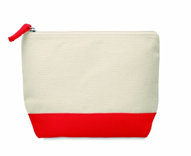 Logo trade promotional giveaway photo of: Bicolour cotton cosmetic bag