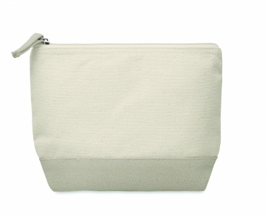 Logo trade promotional products image of: Bicolour cotton cosmetic bag