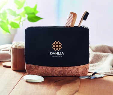 Logotrade promotional item picture of: Cork & cotton cosmetic bag