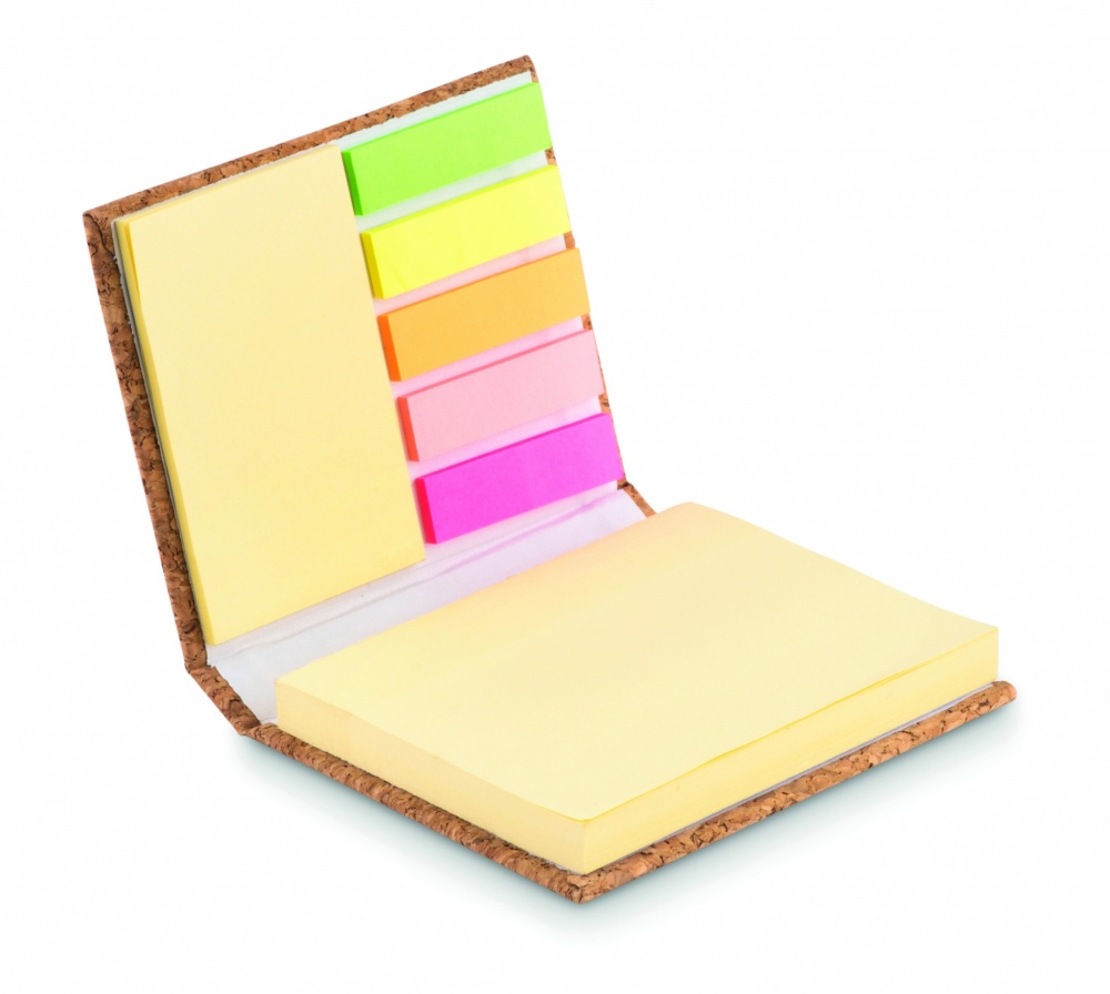 Logo trade corporate gift photo of: Cork sticky note memo pad