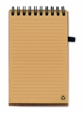 Logo trade promotional gift photo of: A6 Cork notepad with pen