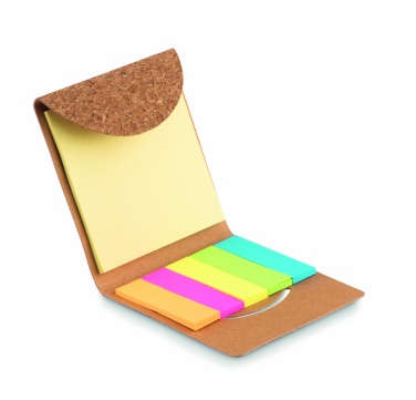 Logo trade promotional product photo of: Cork sticky note memo pad