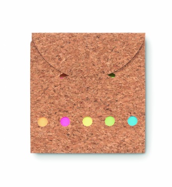 Logo trade promotional gifts picture of: Cork sticky note memo pad