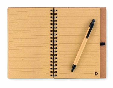 Logo trade promotional product photo of: Cork notebook with pen