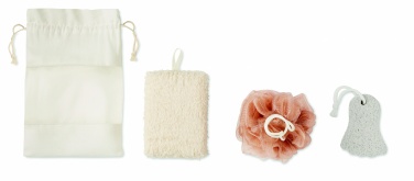 Logo trade promotional giveaways picture of: Bath set in cotton pouch