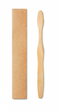 Logo trade promotional product photo of: Bamboo toothbrush in Kraft box