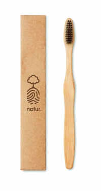 Logo trade promotional product photo of: Bamboo toothbrush in Kraft box