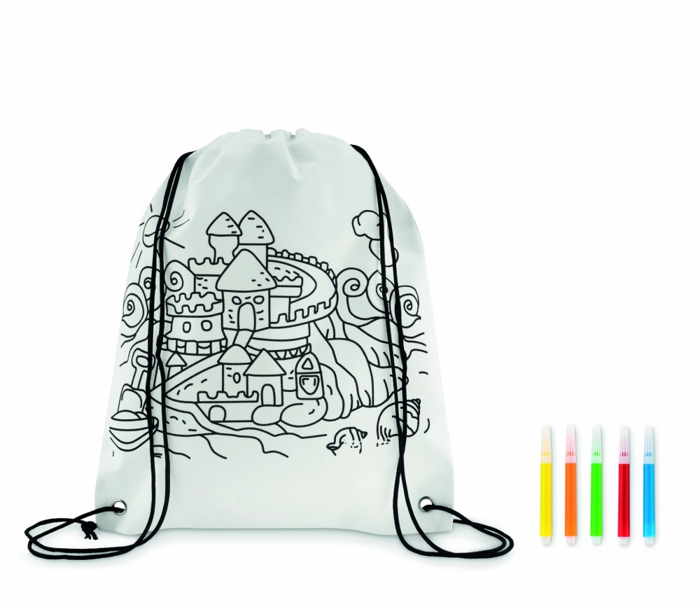 Logotrade business gift image of: Non woven kids bag with pens