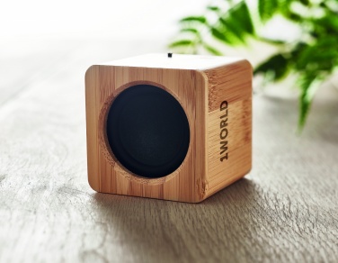 Logo trade promotional products picture of: Bamboo wireless speaker