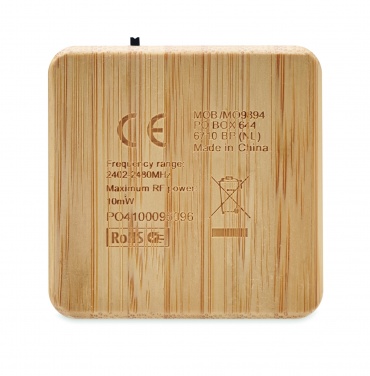 Logo trade corporate gifts image of: Bamboo wireless speaker