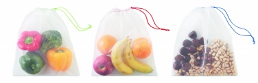 Logo trade corporate gifts picture of: Set of 3 RPET mesh food bags