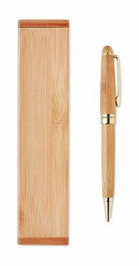 Logotrade corporate gift image of: Bamboo twist ball pen in box