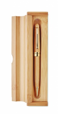 Logotrade promotional merchandise photo of: Bamboo twist ball pen in box