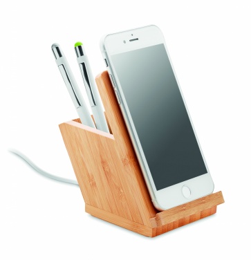 Logo trade business gift photo of: Wireless charger pen holder 5W BAICOI