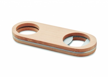 Logo trade corporate gifts image of: Oval Bamboo bottle opener VALBAMPER