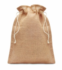 Small jute gift bag 14 x 22 cm