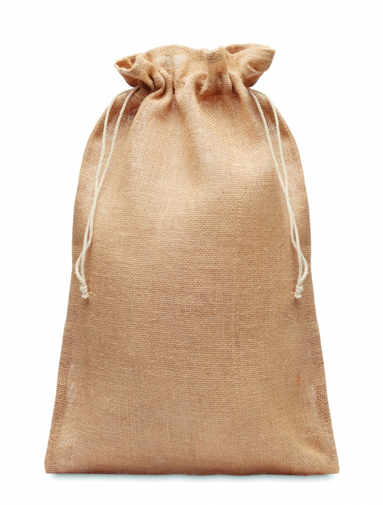 Logo trade business gifts image of: Large jute gift bag 30x47 cm