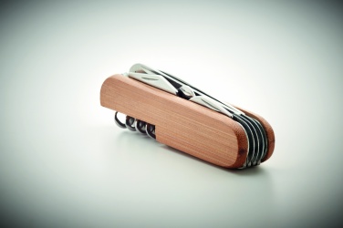 Logotrade promotional gift image of: Multi tool pocket knife bamboo