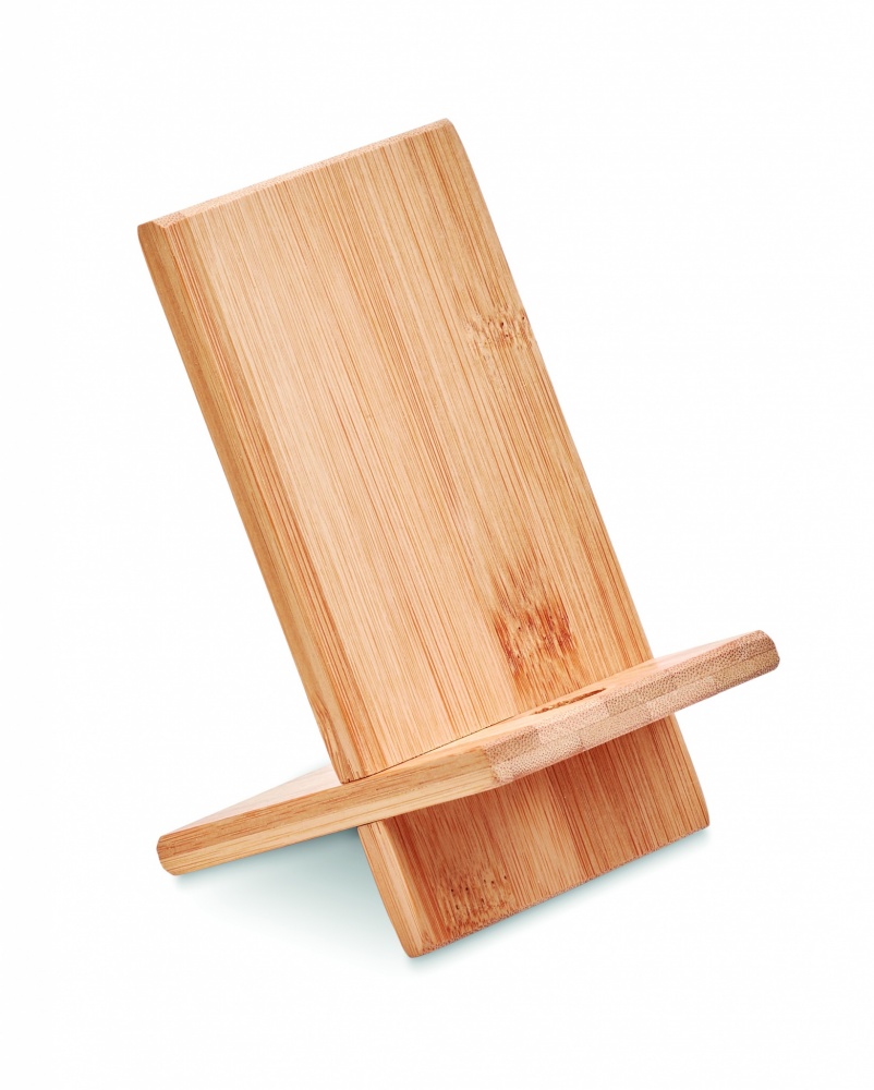 Logotrade advertising product image of: Bamboo phone stand/ holder WHIPPY