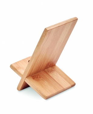 Logo trade promotional giveaways picture of: Bamboo phone stand/ holder WHIPPY