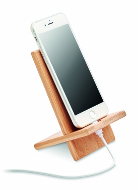 Logotrade advertising product picture of: Bamboo phone stand/ holder WHIPPY