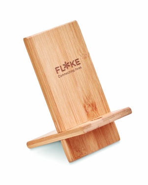 Logotrade promotional products photo of: Bamboo phone stand/ holder WHIPPY