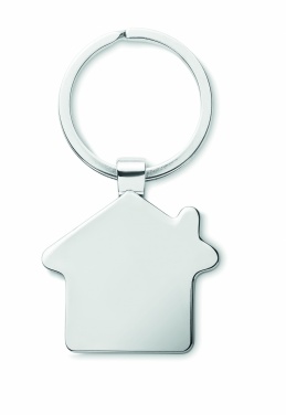 Logotrade promotional merchandise picture of: House key ring metal bamboo NORDIC